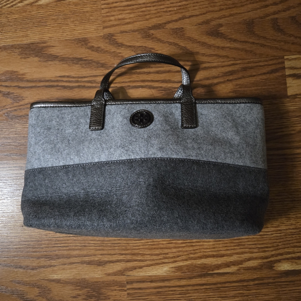 Tory Burch Gray and Black Women's Tote Bag
